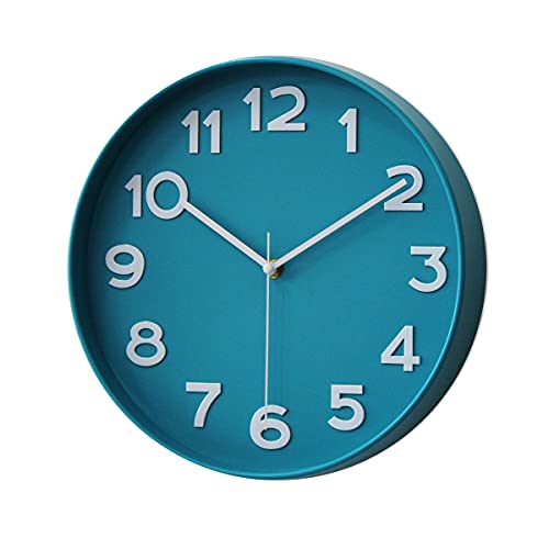 Wall Clocks Battery Operated - 12 inch Silent Non Ticking Modern