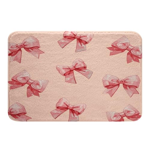 Kawaii Ribbon Bow 20"X32" Bath Mat Non Slip