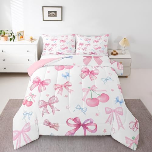 Dreamy Sweet Princess Style Quilt Set Reversible Duvet Insert, 2 Pillowcases