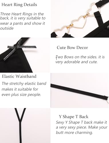 G String Thongs for Women Cheeky Breathable Underwear Sexy No Show Panties 3 Pack