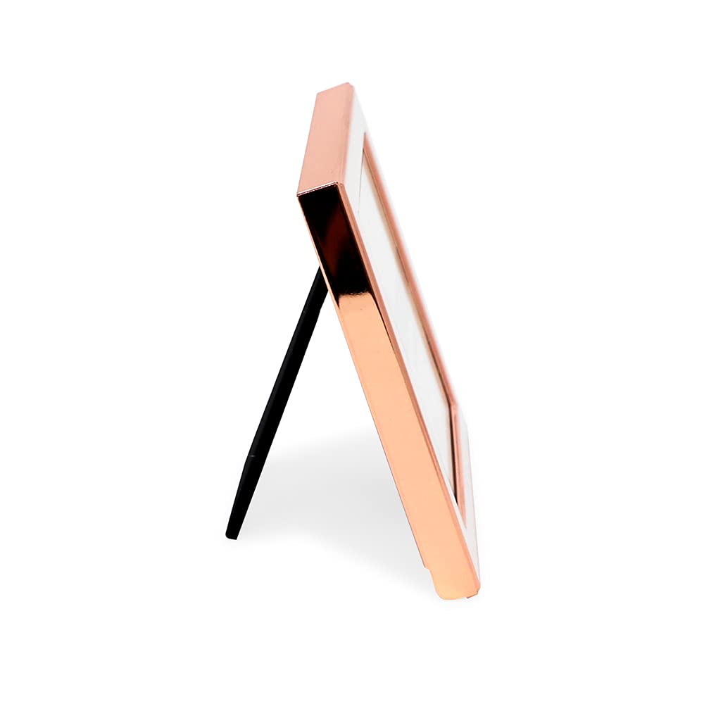 Enamel Picture Frame - Metal Edge with Easel, for Countertop, Counterspace, Tabletop Display, Bookshelf, Desk, Wall Décor, Photo Gallery