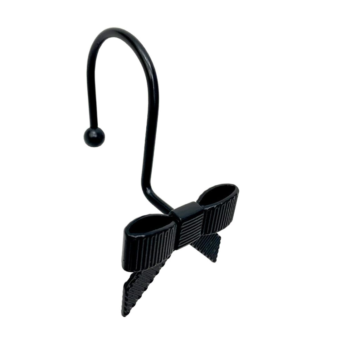 Decorative Bow Knot Curtain Hooks Shower Rings for Bathroom