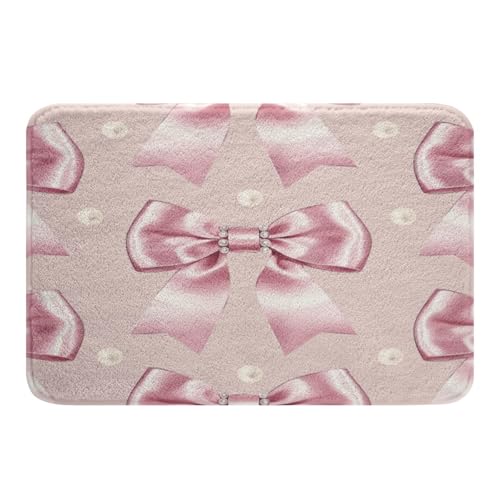 Kawaii Ribbon Bow 20"X32" Bath Mat Non Slip