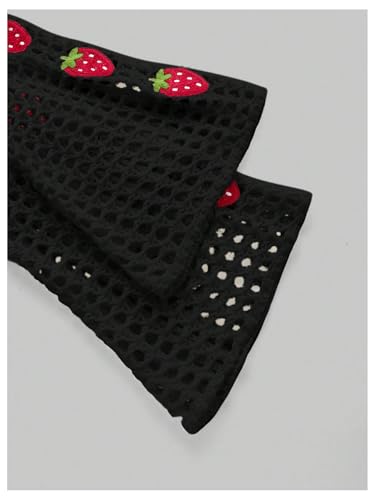 Women's Crochet Hollow Out Y2k Long Sleeve Cropped Knit Sweater Top