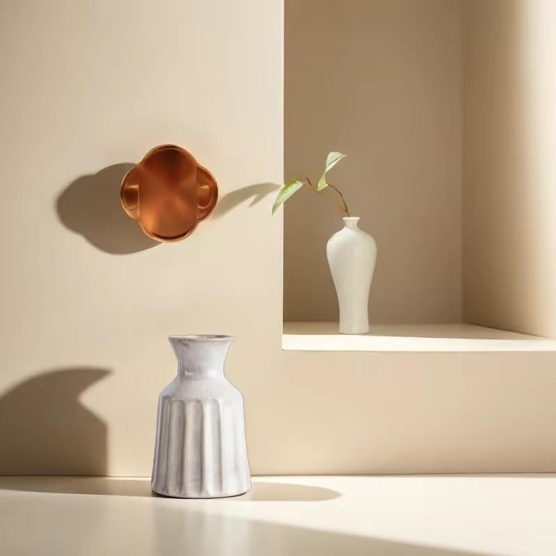 Ceramic Boho Vase, Farmhouse Home Decor Embossed Vases for Centerpieces