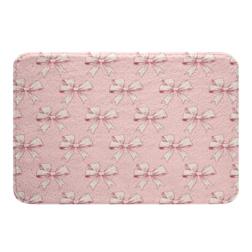 Kawaii Ribbon Bow 20"X32" Bath Mat Non Slip