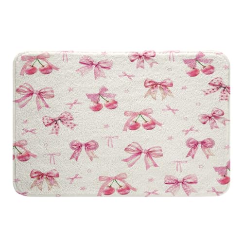 Kawaii Ribbon Bow 20"X32" Bath Mat Non Slip