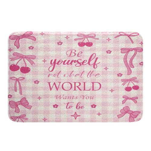 Kawaii Ribbon Bow 20"X32" Bath Mat Non Slip