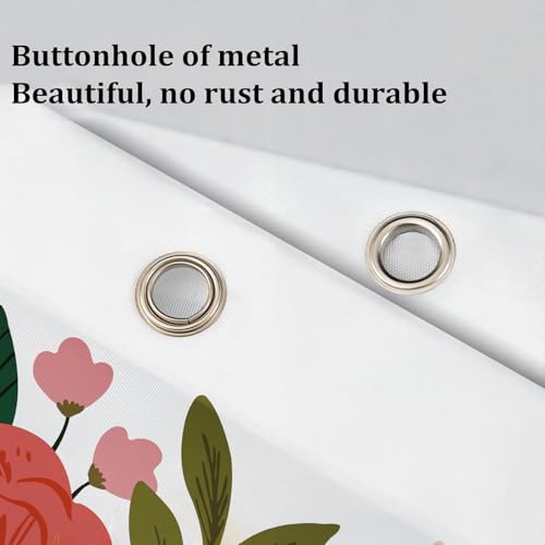 Cute Shower Curtain for Bathroom Modern Aesthetic Funky Decorative, Pretty Chic Cloth Set with Hooks, 72x72 Inch