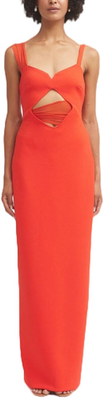 Sexy Cut Out Maxi Dress for Women Spaghetti Strap Backless Bodycon Dress Y2k Hollow Sleeveless Long Dress