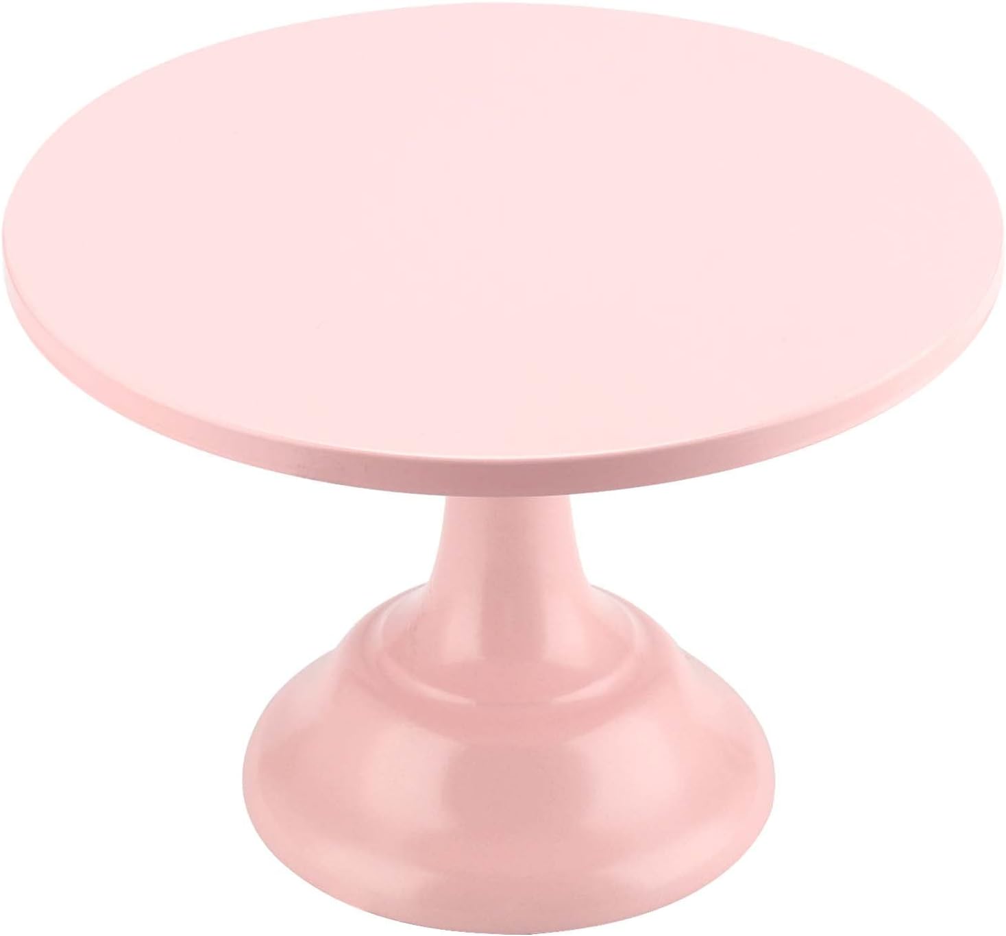 Pink Cake Stand, 10 Inch Adjustable Height Cake Stand Pink Round Metal Cupcake Stand 2 Pack
