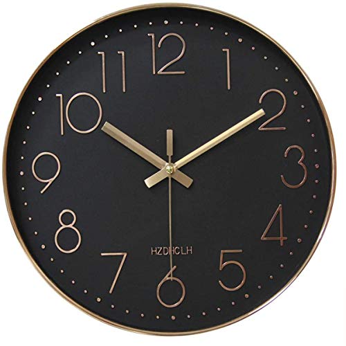 Wall Clocks Battery Operated - 12 inch Silent Non Ticking Modern