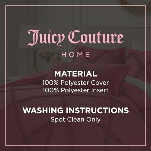 Juicy Couture Rectangle 1-Piece Living Room and Bedroom Décor, Decorative Accent, Premium Reversible Throw Pillow