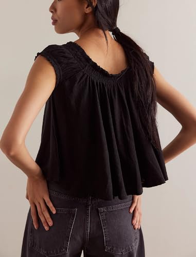 Y2K Short Sleeve Babydoll Tops for Women Cute Aesthetic U Neck Teen Girls Tshirt Ruffle Hem Patchwork Peplum Shirts