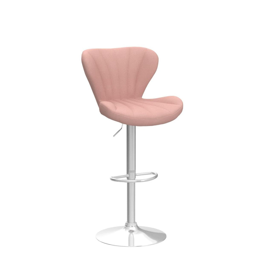 Velvet Adjustable Swivel Barstools, Set of 2