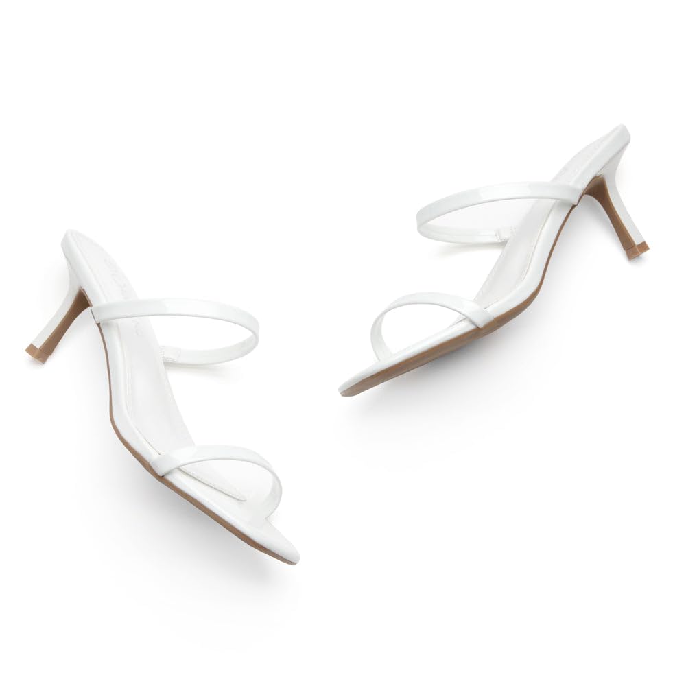 Women's Low Heels | Kitten Heel Sandals for Women | Open Toe Slip-On Slides | Two-Strap Heeled Mules