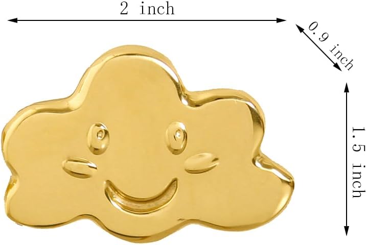 Gold 4 Pack Brass Knobs for Dresser, Drawers and Cabinet Decorative