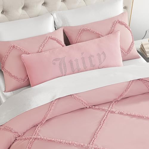 Juicy Couture Rectangle 1-Piece Living Room and Bedroom Décor, Decorative Accent, Premium Reversible Throw Pillow