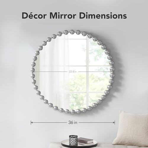 Metal Spherical Frame Round Mirror 36" Diameter