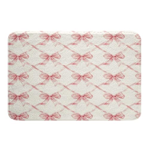 Kawaii Ribbon Bow 20"X32" Bath Mat Non Slip