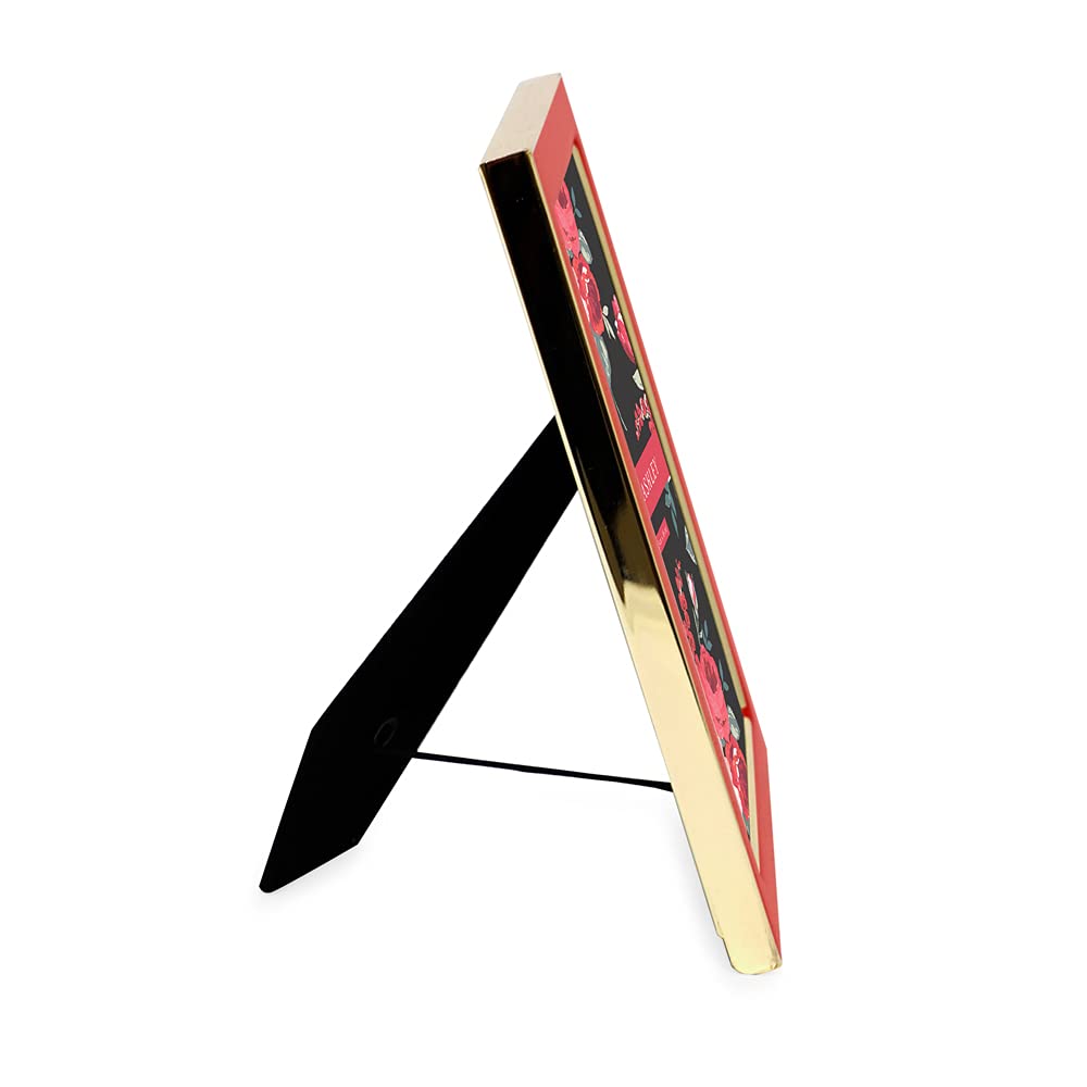 Enamel Picture Frame - Metal Edge with Easel, for Countertop, Counterspace, Tabletop Display, Bookshelf, Desk, Wall Décor, Photo Gallery