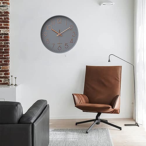 Wall Clocks Battery Operated - 12 inch Silent Non Ticking Modern