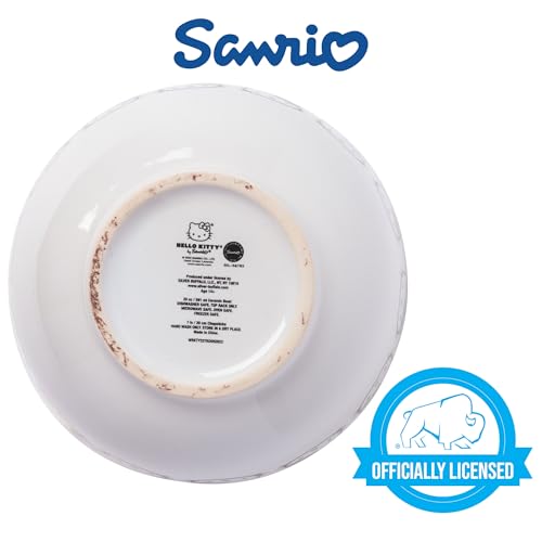 Ceramic Sanrio Hello Kitty Ramen Noodle Rice Bowl with Chopsticks, Microwave Safe