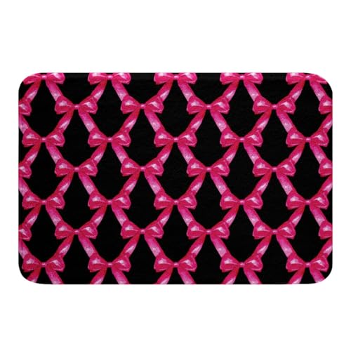 Kawaii Ribbon Bow 20"X32" Bath Mat Non Slip