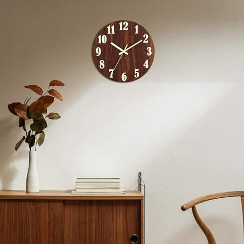 Wall Clocks Battery Operated - 12 inch Silent Non Ticking Modern