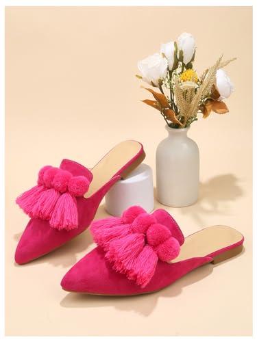 Women's Dress Shoes Slip On Flats Comfortable Pointed Toe Mules Dressy Casual Loafers Shoes