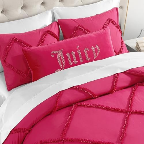 Juicy Couture Rectangle 1-Piece Living Room and Bedroom Décor, Decorative Accent, Premium Reversible Throw Pillow