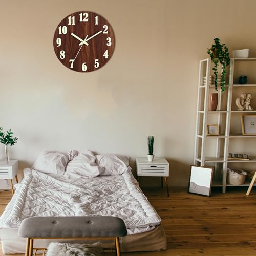 Wall Clocks Battery Operated - 12 inch Silent Non Ticking Modern