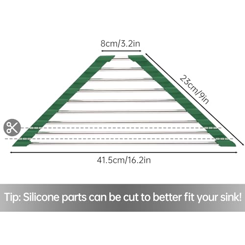 Triangle Foldable Dish Drying Rack, Small Roll-Up - Stainless Steel Over Sink Drainer for Kitchen Sink Corner, Rustproof