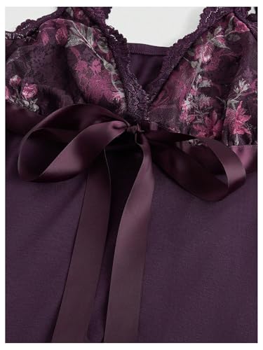 Women's Coquette Tank Tops Y2K Lace Trim Crop Top Bowknot Deep V Neck Sleeveless Camisole Blouse