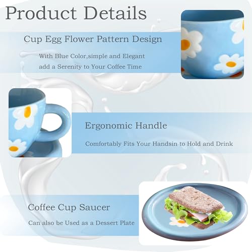 Coquette Bow Coffee Mug Personalized Set with Saucer Mug Porcelain Coffee Tea Cup 12oz