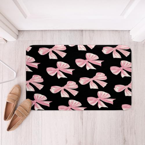 Kawaii Ribbon Bow 20"X32" Bath Mat Non Slip