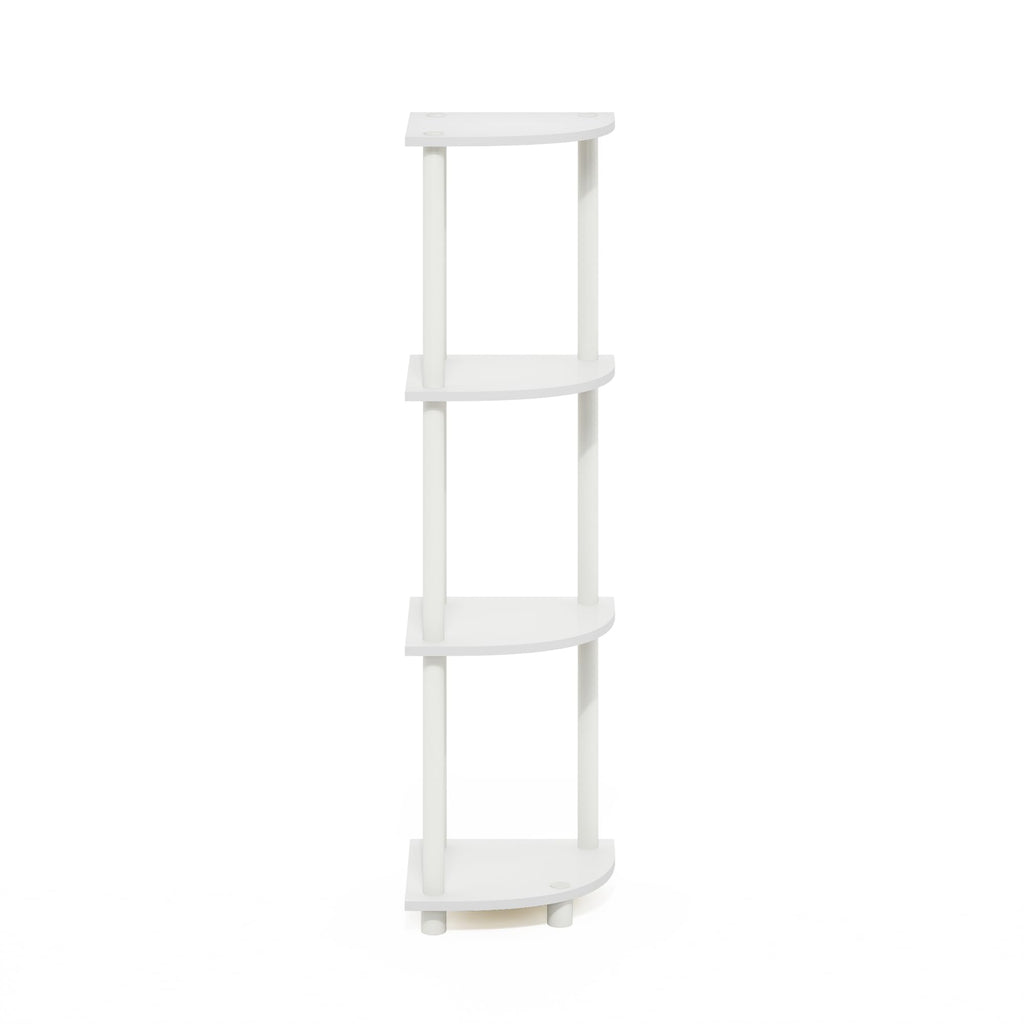 Three-Tier Round Tube Reversible Corner Display Rack Multipurpose Shelving Unit