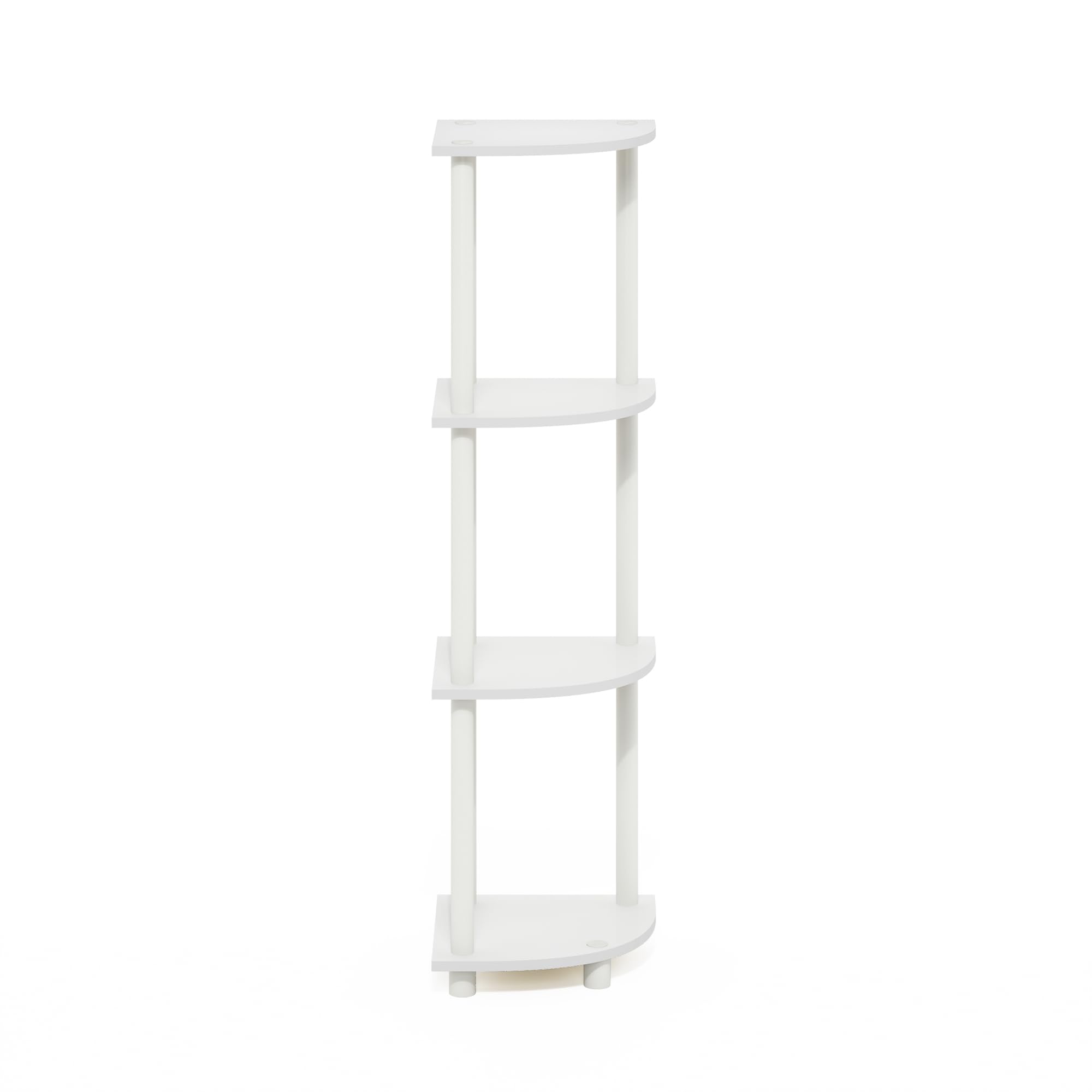 Three-Tier Round Tube Reversible Corner Display Rack Multipurpose Shelving Unit