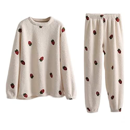 Women Kawaii Loungewear Sleepwear Fuzzy Sets