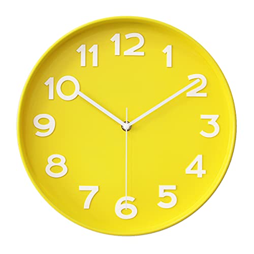 Wall Clocks Battery Operated - 12 inch Silent Non Ticking Modern