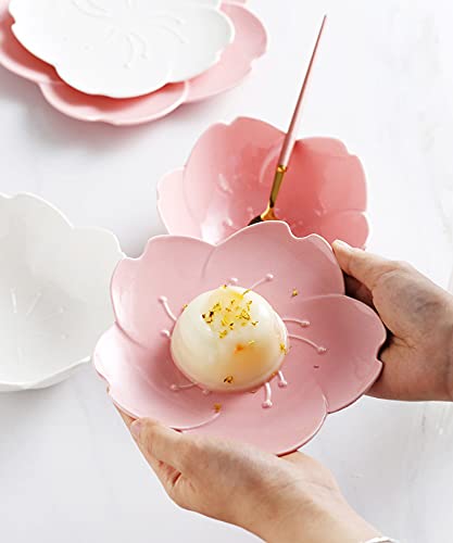 Pink Cherry Blossom 3-Piece Dinnerware Plate Set