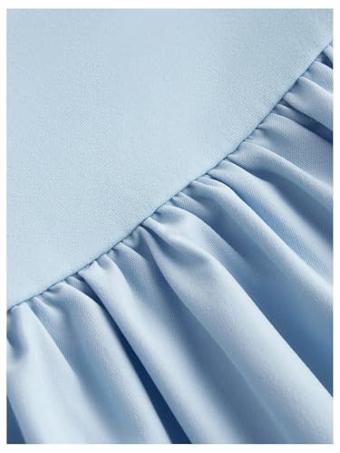 Women's Bubble Mini Dress Halter Backless Ruched Y2K Short Sundress with Built-in Shorts