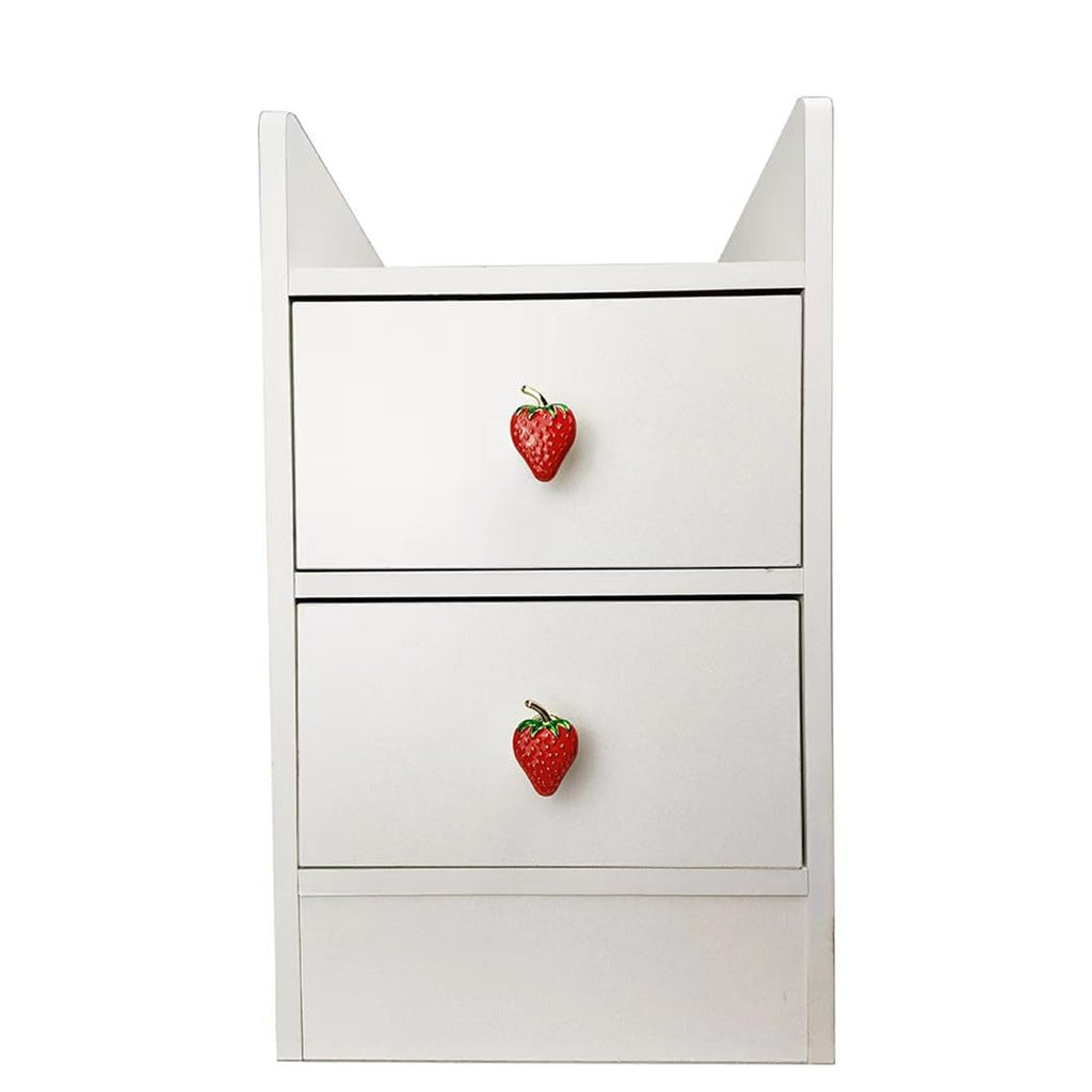 Fruit Red Strawberry Shape Metal knobs Cabinet Drawer Knob Pull Handle, Furniture Decorative Wardrobe Closet Cupboard Dresser Handles