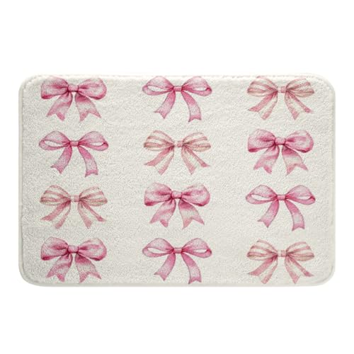 Kawaii Ribbon Bow 20"X32" Bath Mat Non Slip