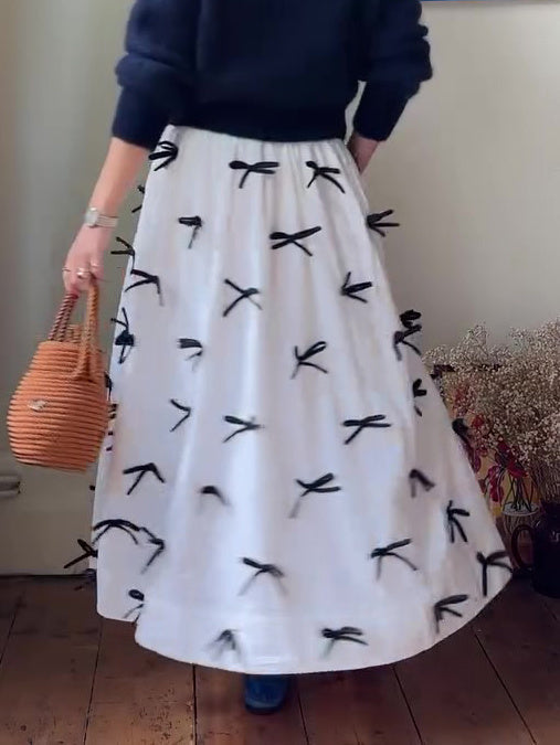 Free Waist Tight Bow Skirt