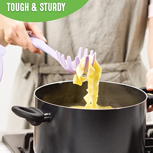 Cooking Tools and Utensils, 7 Piece Nylon Set including Spatulas Turner Spoons and Tongs, Dishwasher Safe