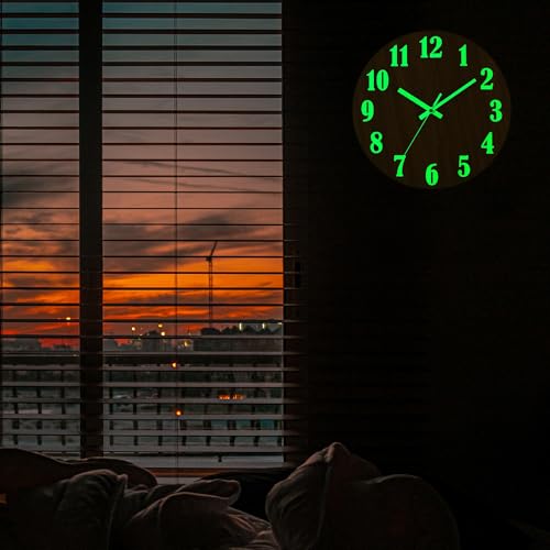 Wall Clocks Battery Operated - 12 inch Silent Non Ticking Modern