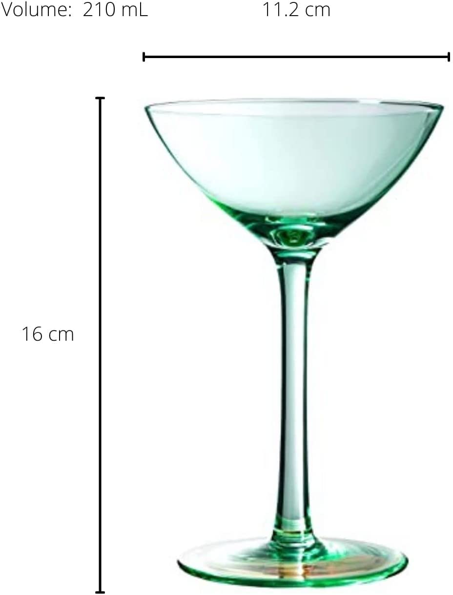 Colored Martini, Champagne and Cocktail Coupe Glass | 7oz