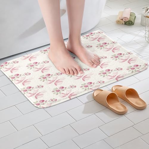 Kawaii Ribbon Bow 20"X32" Bath Mat Non Slip