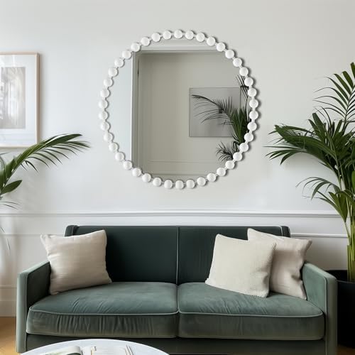 Metal Spherical Frame Round Mirror 36" Diameter